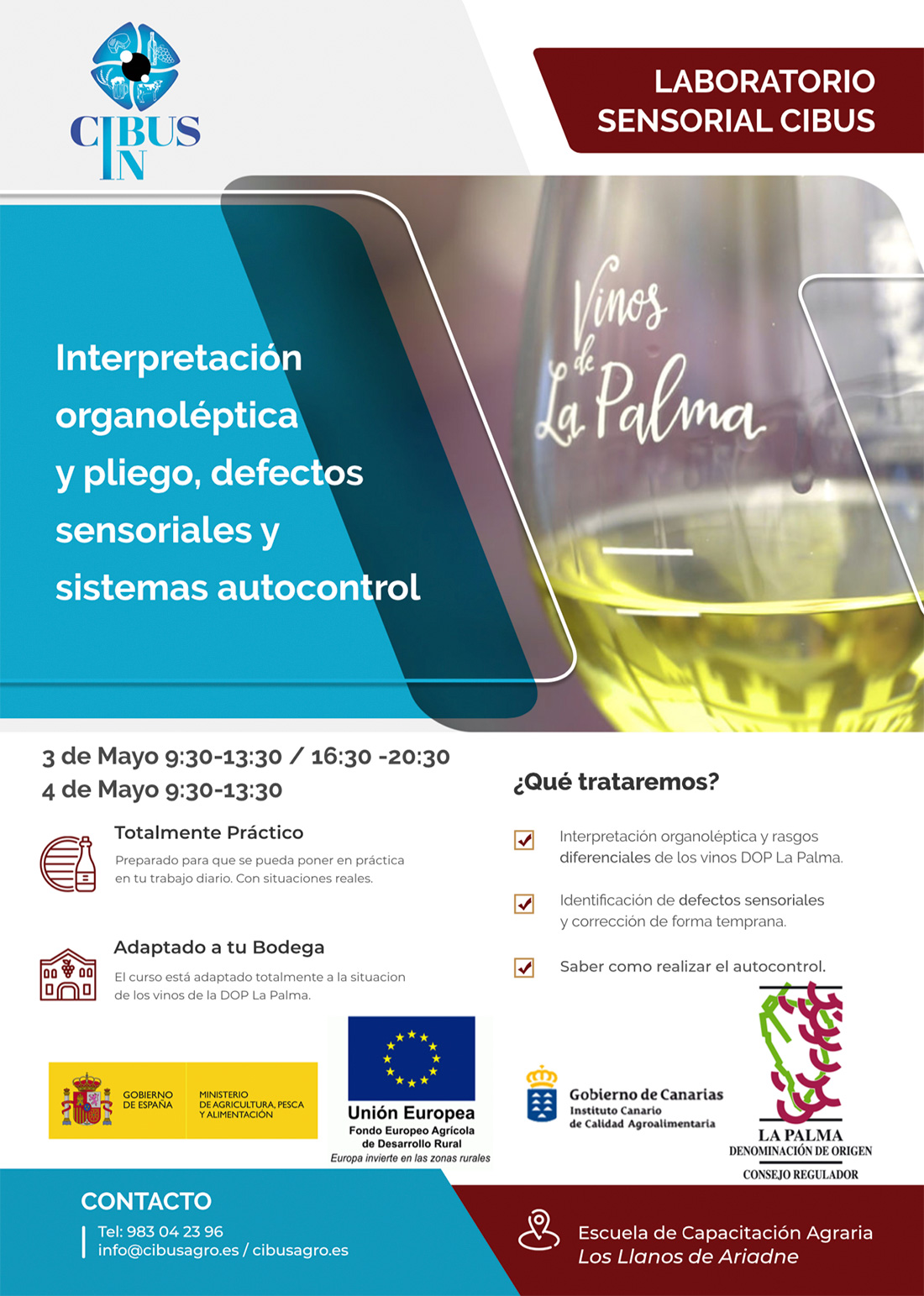 Interpretación organoléptica y cumplimiento de las especificaciones del pliego de condiciones D.O.P. VINOS LA PALMA